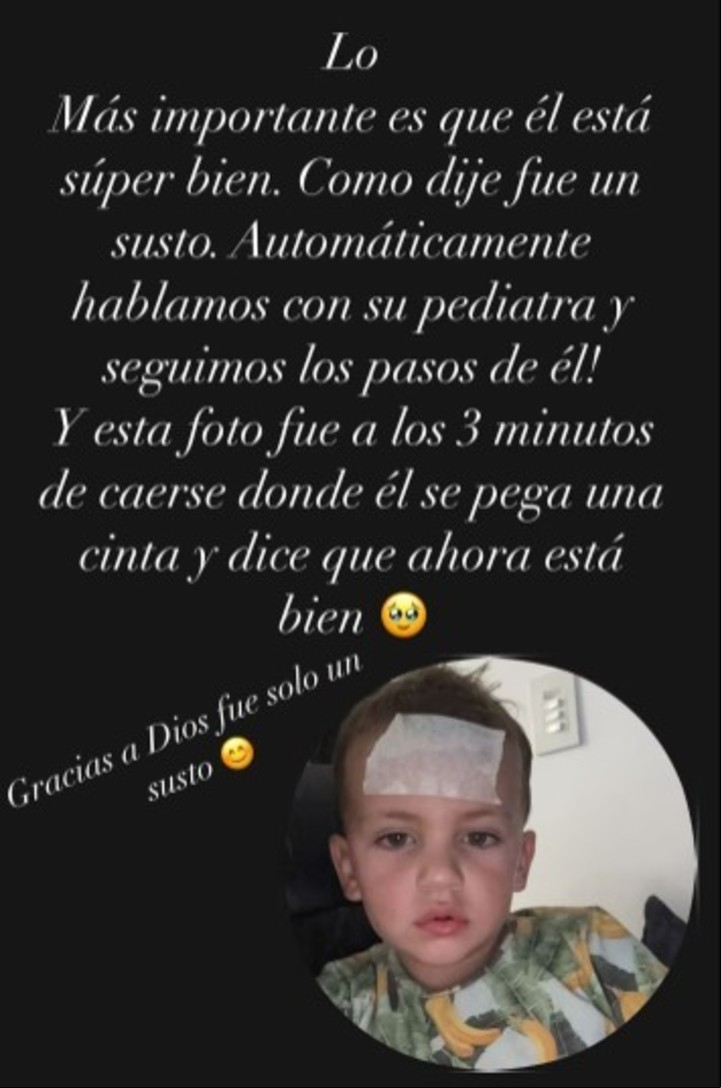 Micaela Viciconte llevó tranquilidad sobre el accidente que protagonizó su hijo en común con Fabián Cubero. | Foto: Instagram