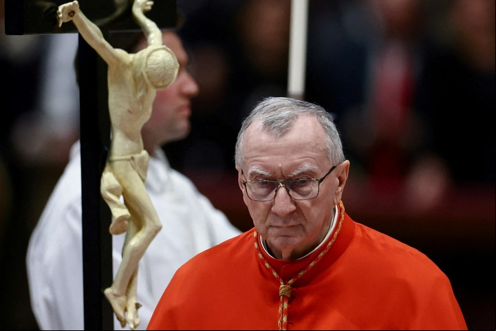 El cardenal Pietro Parolin fue, hasta la muerte de Francisco, el secretario de Estado del Vaticano. Foto Reuters / Yara Nardi