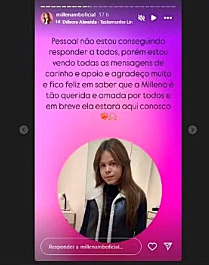 La madre de Millena Brandão publicó una conmovedora carta de despedida de su hija.