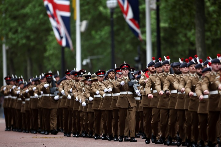 Desfiles por el día de la Victoria en Londres. Foto: AP