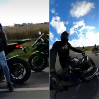 A los culatazos y usando una Ducati de alta gama: así fue el violento ataque motochorro sobre la ruta 8 que quedó grabado por una víctima