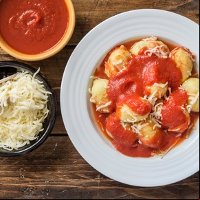 Ñoquis de papa rellenos