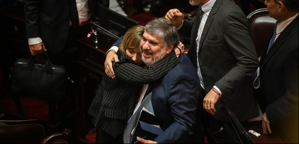El Senado rechazó Ficha Limpia: el abrazo de Alicia Kirchner y el festejo con aplausos de los K