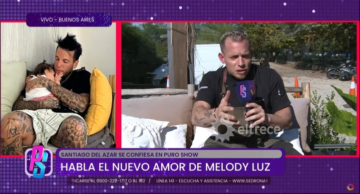 Santiago del Azar habló de Alex Caniggia tras conocer su postura sobre el romance que están iniciando. | Foto: El Trece