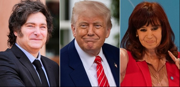 Milei, Trump y Cristina, un solo corazón