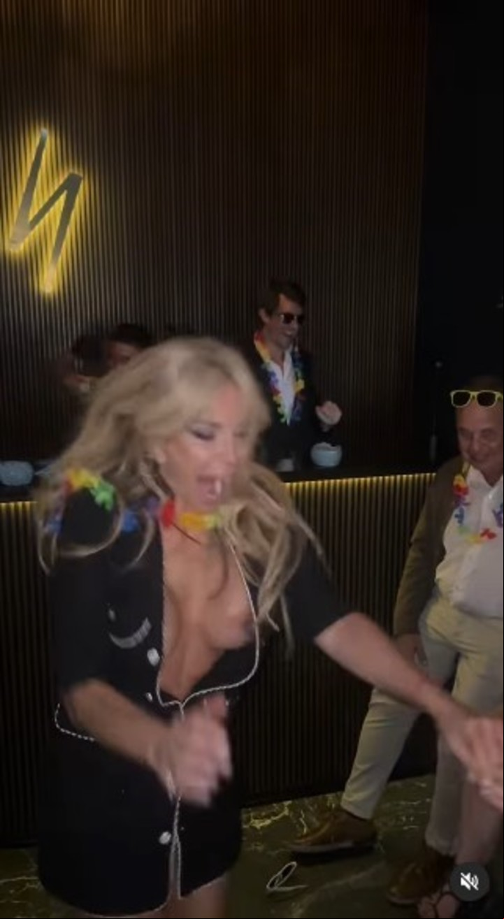 La diva bailó en una fiesta y dejó todo al descubierto. Fotos: Instagram.