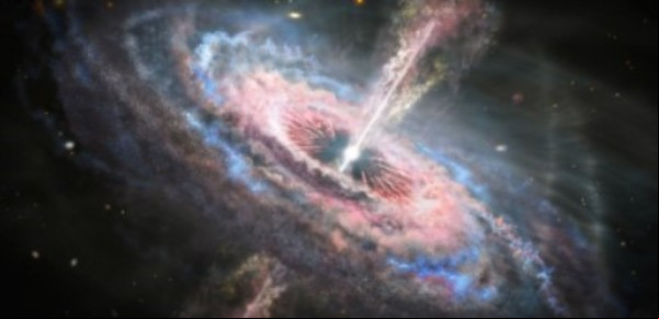 Hay una violenta tormenta cósmica en el espacio producida por un agujero negro