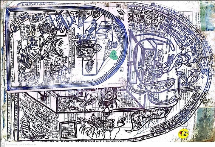 Otro de los increíbles dibujos que llevaba (Captura de tv).