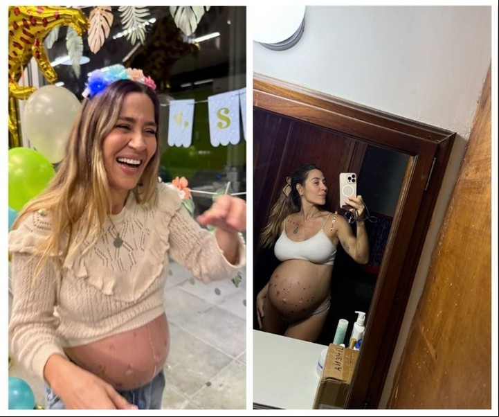Las emotivas postales que compartió Jimena Barón durante el proceso de gestación. Fotos: Instagram.