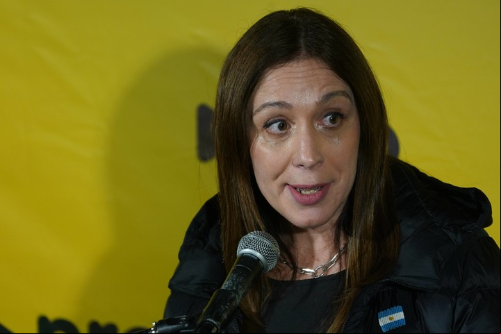 María Eugenia Vidal en el búnker del PRO. Foto: Juano Tesone.