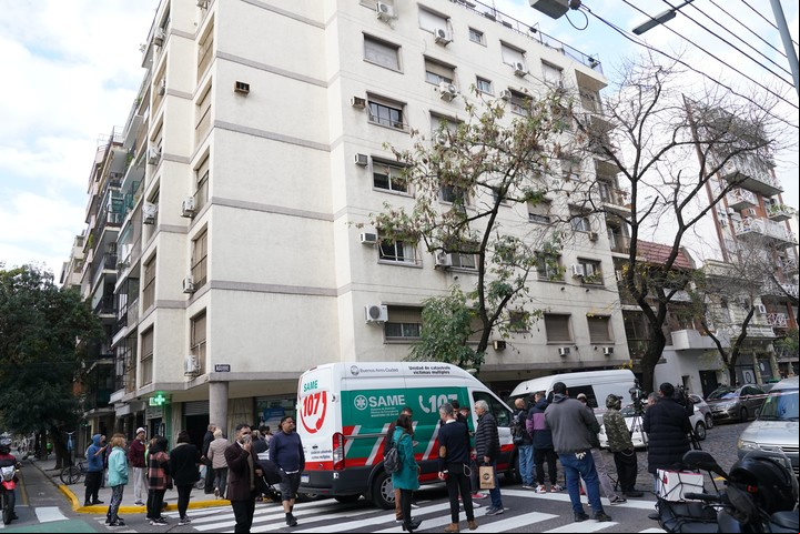 La escena del crimen es el sexto piso de Aguirre 295. Foto Juano Tesone