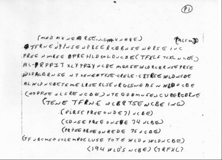 Página 1 de las notas encontradas en el bolsillo de Ricky McCormick. Foto: FBI.