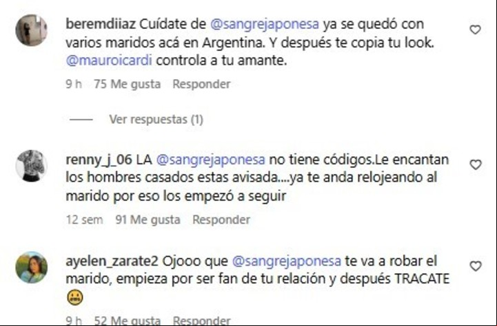 Las fuertes advertencias que recibió la mujer de Fernando Muslera. Foto: Instagram