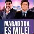El Gordo Dan subió un afiche de campaña con Diego Maradona junto a Javier Milei y Dalma estalló: "Sacá eso ya"